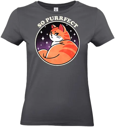 So purrfect - cat, cute, kitten, feline, pet, animal, puns, purr, funny, funny cat, whiskers, adorable, purrfection, humor, pet lover, cat lover - Standard T-Shirt (Women)