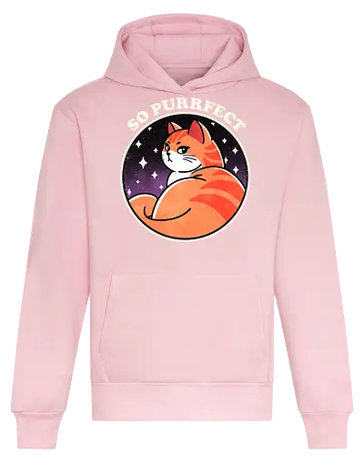 So purrfect - cat, cute, kitten, feline, pet, animal, puns, purr, funny, funny cat, whiskers, adorable, purrfection, humor, pet lover, cat lover - Heavyweight Hoodie