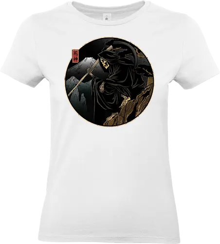 Who's next - grim reaper, death, Japan, Japanese culture, shinigami, anime, manga, dark art, illustration, spooky, gothic, mythology, occult, fantasy, symbolism - Standard T-Shirt (Women)