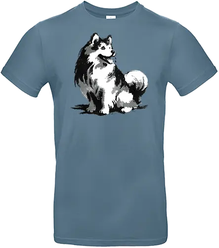 Sumi-e Pup - nature, canine, puppy, illustration, dog lover, Tokyo, happy, playful, traditional, ink, sumie, sumi-e, inked, japan, dog, Japanese, pet, animal, cute dog - Standard T-Shirt