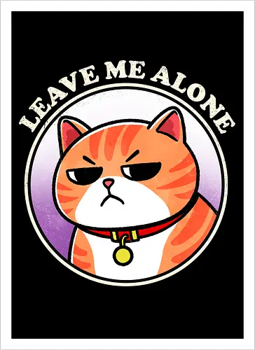Leave me alone cat