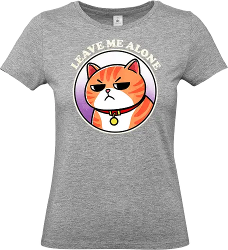 Leave me alone cat - cat, leave me alone, funny cat, cute cat, humor, pets, feline, animal, sassy cat, cat lover, relaxing cat, cat illustration, quirky art, independent cat, lazy cat - Standard T-Shirt (Women)