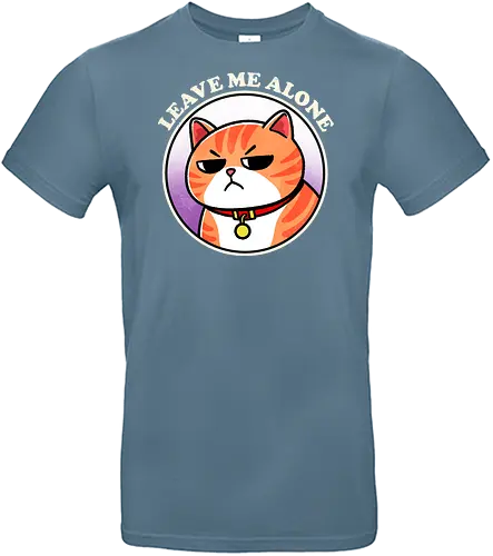 Leave me alone cat - cat, leave me alone, funny cat, cute cat, humor, pets, feline, animal, sassy cat, cat lover, relaxing cat, cat illustration, quirky art, independent cat, lazy cat - Standard T-Shirt