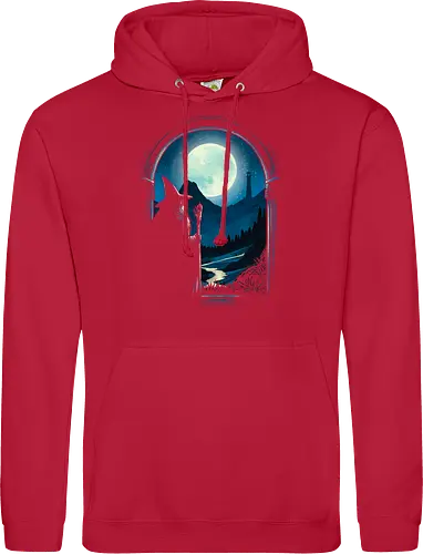 Journey beginning - Wizard, fantasy, magic, magician, fictional character, sorcerer, adventure, epic, mythical, cinematic - Standard Hoodie