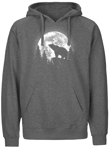 Moonlight Bear - moon bear, bear, wildlife, animal, nature, endangered, ursid, black bear, forest, cute, paw, wild, mammal, china, animal lover - Fairtrade Hoodie