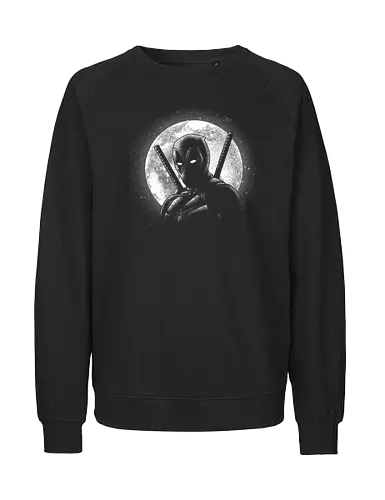 Moonlight Merc - Antihero, moon, comics, superhero, antihero, funny, action, red, costume, space, galaxy, comic book, graphic novel, pop culture - Fairtrade Sweatshirt