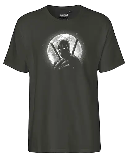 Moonlight Merc - Antihero, moon, comics, superhero, antihero, funny, action, red, costume, space, galaxy, comic book, graphic novel, pop culture - Fairtrade T-Shirt