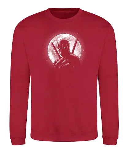 Moonlight Merc - Antihero, moon, comics, superhero, antihero, funny, action, red, costume, space, galaxy, comic book, graphic novel, pop culture - Sweatshirt