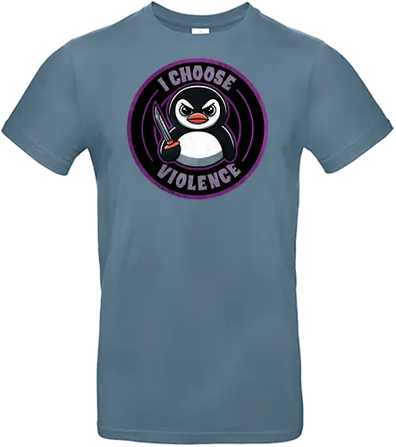 I choose violence penguin - violence, edgy, dark art, rebellion, aggression, power, conflict, artistic expression, bold, graphic design, controversial, protest art, disturbing, provocative, emotional, penguin - Standard T-Shirt
