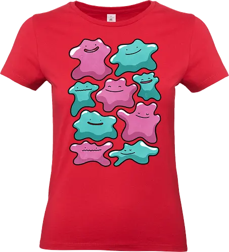 Transforming Love - Pocket, cute, love, romance, valatine, character, illustration, kawaii, collectible, digital art, fan art, gift, design, cartoon, anime, fantasy, gaming - Standard T-Shirt (Women)