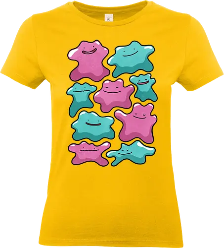 Transforming Love - Pocket, cute, love, romance, valatine, character, illustration, kawaii, collectible, digital art, fan art, gift, design, cartoon, anime, fantasy, gaming - Standard T-Shirt (Women)