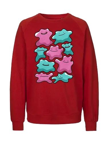 Transforming Love - Pocket, cute, love, romance, valatine, character, illustration, kawaii, collectible, digital art, fan art, gift, design, cartoon, anime, fantasy, gaming - Fairtrade Sweatshirt