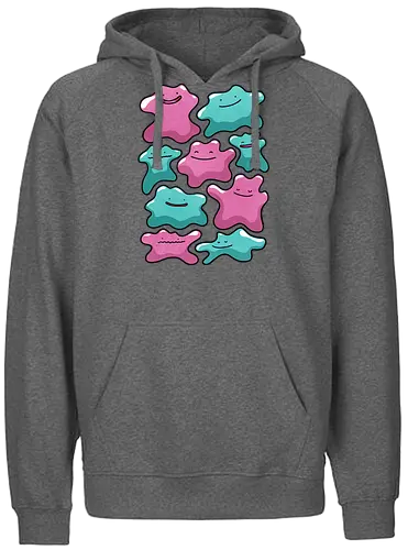 Transforming Love - Pocket, cute, love, romance, valatine, character, illustration, kawaii, collectible, digital art, fan art, gift, design, cartoon, anime, fantasy, gaming - Fairtrade Hoodie
