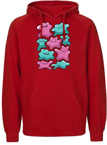 Transforming Love - Pocket, cute, love, romance, valatine, character, illustration, kawaii, collectible, digital art, fan art, gift, design, cartoon, anime, fantasy, gaming - Fairtrade Hoodie