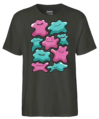 Transforming Love - Pocket, cute, love, romance, valatine, character, illustration, kawaii, collectible, digital art, fan art, gift, design, cartoon, anime, fantasy, gaming - Fairtrade T-Shirt