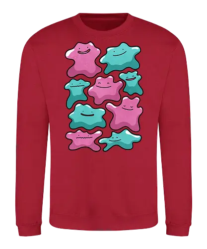 Transforming Love - Pocket, cute, love, romance, valatine, character, illustration, kawaii, collectible, digital art, fan art, gift, design, cartoon, anime, fantasy, gaming - Sweatshirt