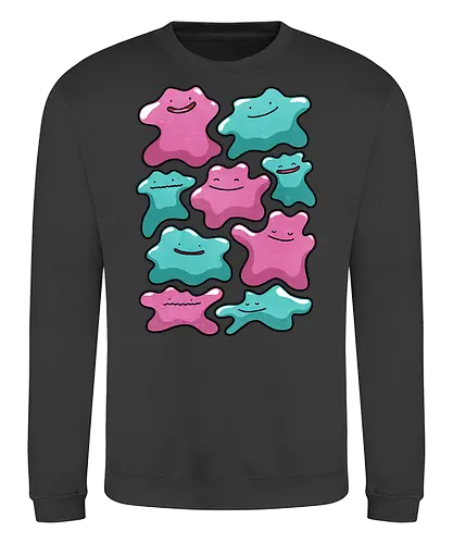 Transforming Love - Pocket, cute, love, romance, valatine, character, illustration, kawaii, collectible, digital art, fan art, gift, design, cartoon, anime, fantasy, gaming - Sweatshirt