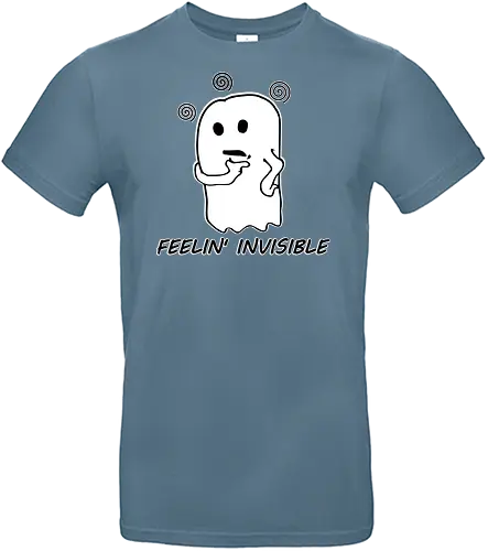 Feeling Invisible (Unsichtbar fühlen) - Geist, unsichtbar, süß, Cartoon, minimalistisch, emotional, nachdenklich, spooky, Gespenst, süßer Geist, einzigartig, verspielt, cute, kawaii, niedlich, charmant, gruselig, Gefühle, lustig, relatable, Halloween, Spuk - Standard T-Shirt