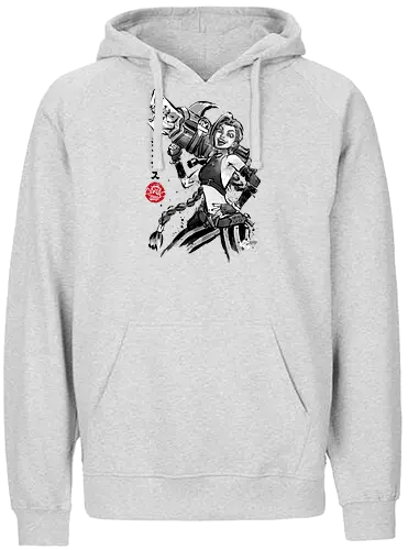 Gaming sumi e - Gaming, videogames, series, anime, arcane, japanese art - Fairtrade Hoodie