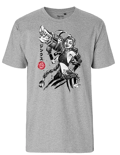 Gaming sumi e - Gaming, videogames, series, anime, arcane, japanese art - Fairtrade T-Shirt