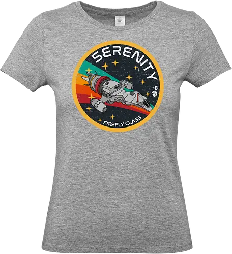 Serenity firefly class - serenity, firefly, retro, vintage, space, galaxy - Standard T-Shirt (Women)