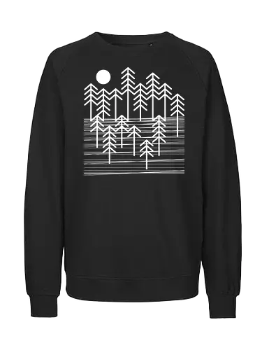 Cold Winter - geometric, winter, forest, woods - Fairtrade Sweatshirt