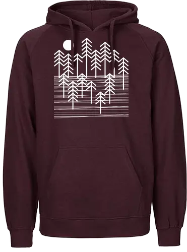 Cold Winter - geometric, winter, forest, woods - Fairtrade Hoodie