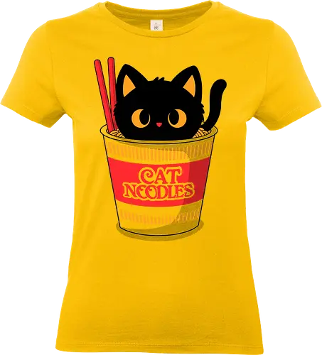 Cat Noodles - cats, cat, cute, kitty, kitten, animals, ramen, lamen, noodles, food - Standard T-Shirt (Women)