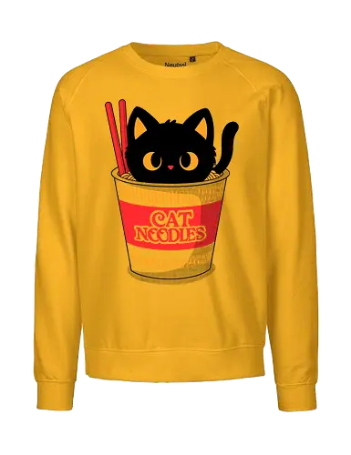 Cat Noodles - cats, cat, cute, kitty, kitten, animals, ramen, lamen, noodles, food - Fairtrade Sweatshirt