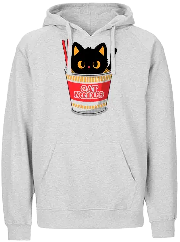 Cat Noodles - cats, cat, cute, kitty, kitten, animals, ramen, lamen, noodles, food - Fairtrade Hoodie