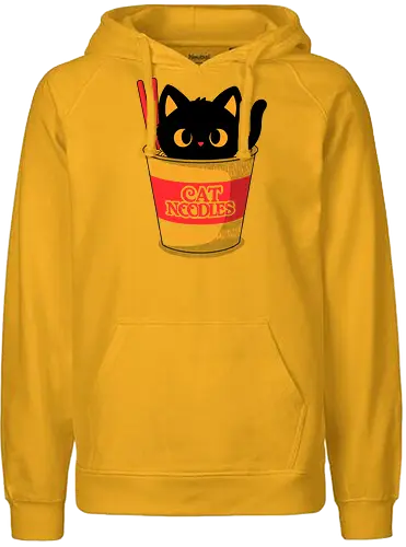Cat Noodles - cats, cat, cute, kitty, kitten, animals, ramen, lamen, noodles, food - Fairtrade Hoodie