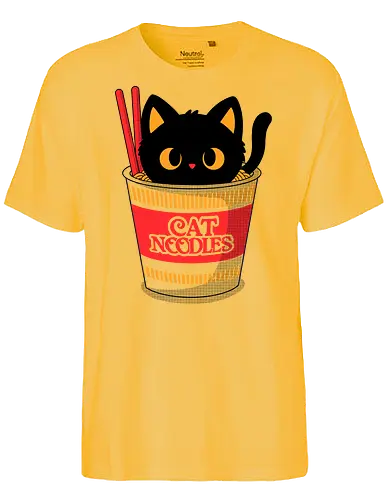 Cat Noodles - cats, cat, cute, kitty, kitten, animals, ramen, lamen, noodles, food - Fairtrade T-Shirt