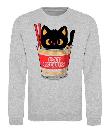 Cat Noodles - cats, cat, cute, kitty, kitten, animals, ramen, lamen, noodles, food - Sweatshirt