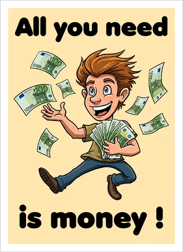 All you need is money ! (black)