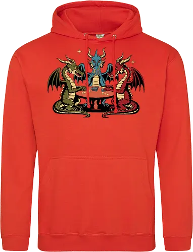 Dragons playing cards
