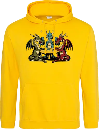 Dragons playing cards