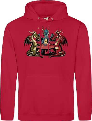 Dragons playing cards