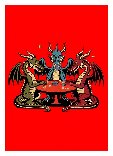 Dragons playing cards