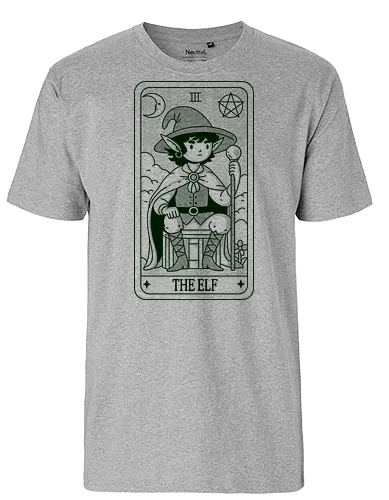 The Elf - retro, elf, tarot, cardm, tarot card, geek, nerd, pop - Fairtrade T-Shirt