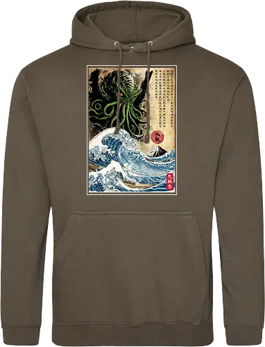 Great Cthulhu in Japan woodblock