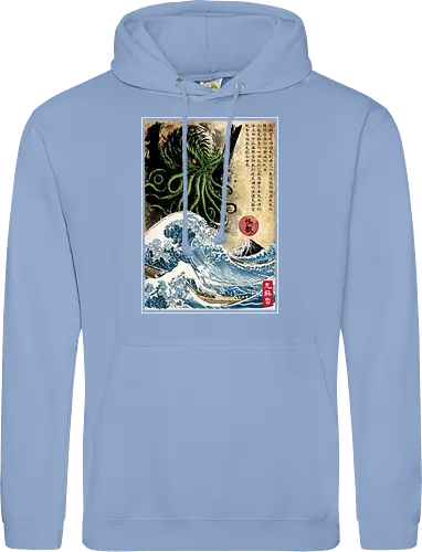 Great Cthulhu in Japan woodblock