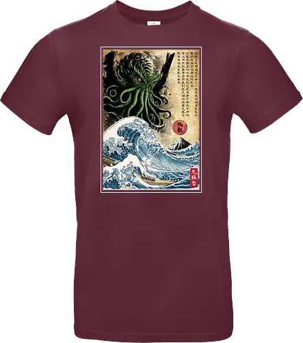 Great Cthulhu in Japan woodblock