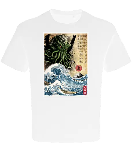 Great Cthulhu in Japan woodblock