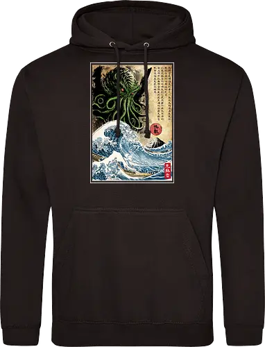 Great Cthulhu in Japan woodblock