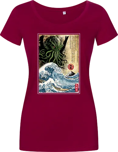 Great Cthulhu in Japan woodblock