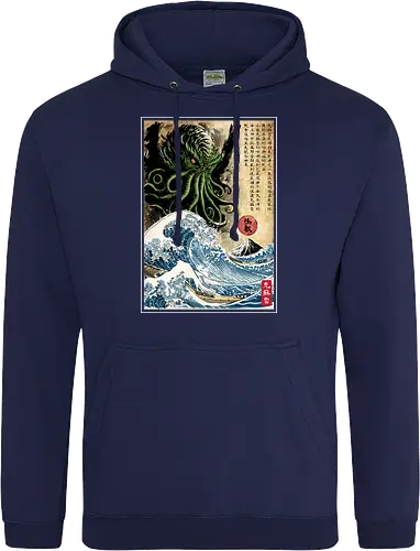 Great Cthulhu in Japan woodblock