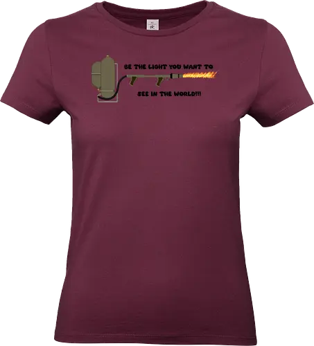 Be Light In The World Ironic Art - funny, gaming, anime, nerd, television, joke, meme, vintage, funny quote, memes, funnytee, funny pop, humor, parody, geek - Standard T-Shirt (Women)