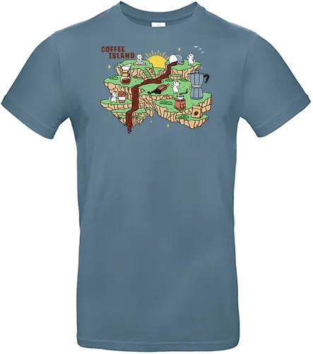 Coffee Island - coffee tools, coffee time, coffee, morning coffee, coffee addict, coffee lover, arabica, robusta, cat, kawaii - Standard T-Shirt