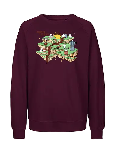 Coffee Island - coffee tools, coffee time, coffee, morning coffee, coffee addict, coffee lover, arabica, robusta, cat, kawaii - Fairtrade Sweatshirt