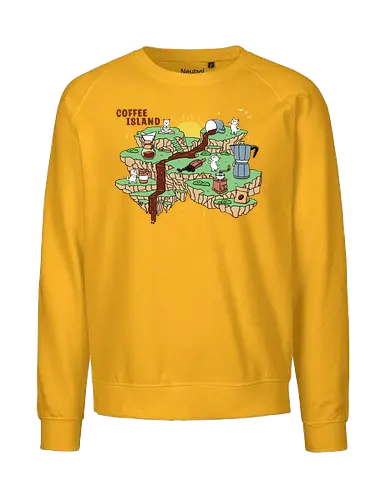 Coffee Island - coffee tools, coffee time, coffee, morning coffee, coffee addict, coffee lover, arabica, robusta, cat, kawaii - Fairtrade Sweatshirt